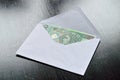 Polish money in envelope Ã¢â¬â bribe. Royalty Free Stock Photo